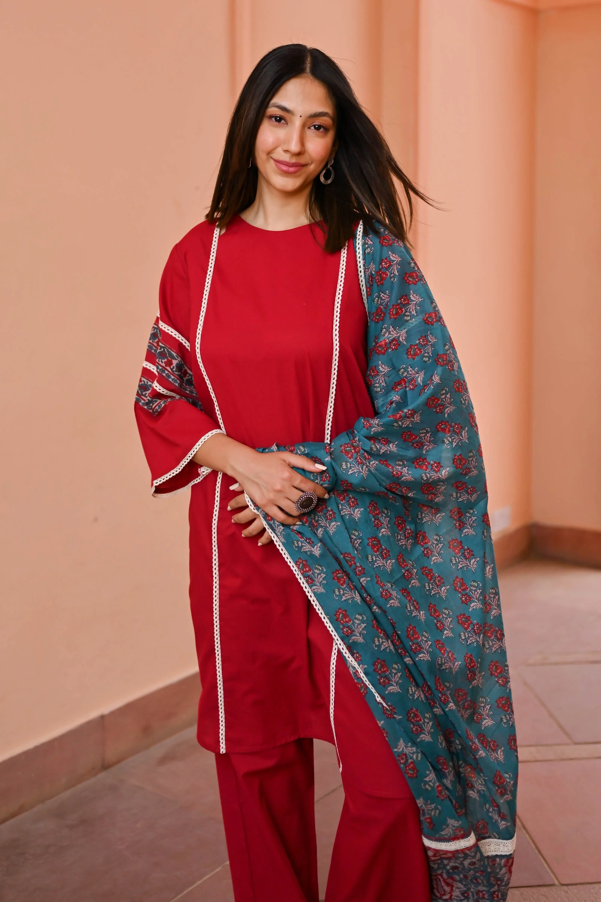 Myra Cotton Suit Set Trio - Woolfily