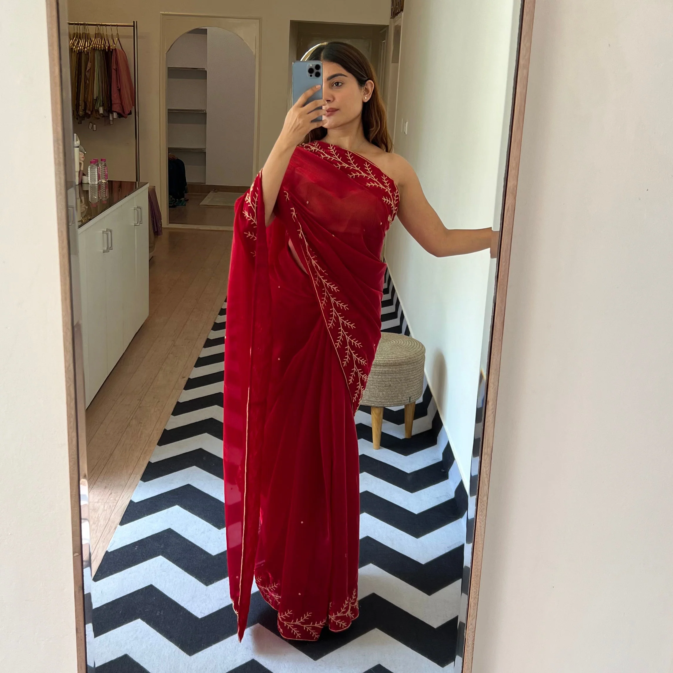 Ruby Spring Tissue Saree - Woolfily
