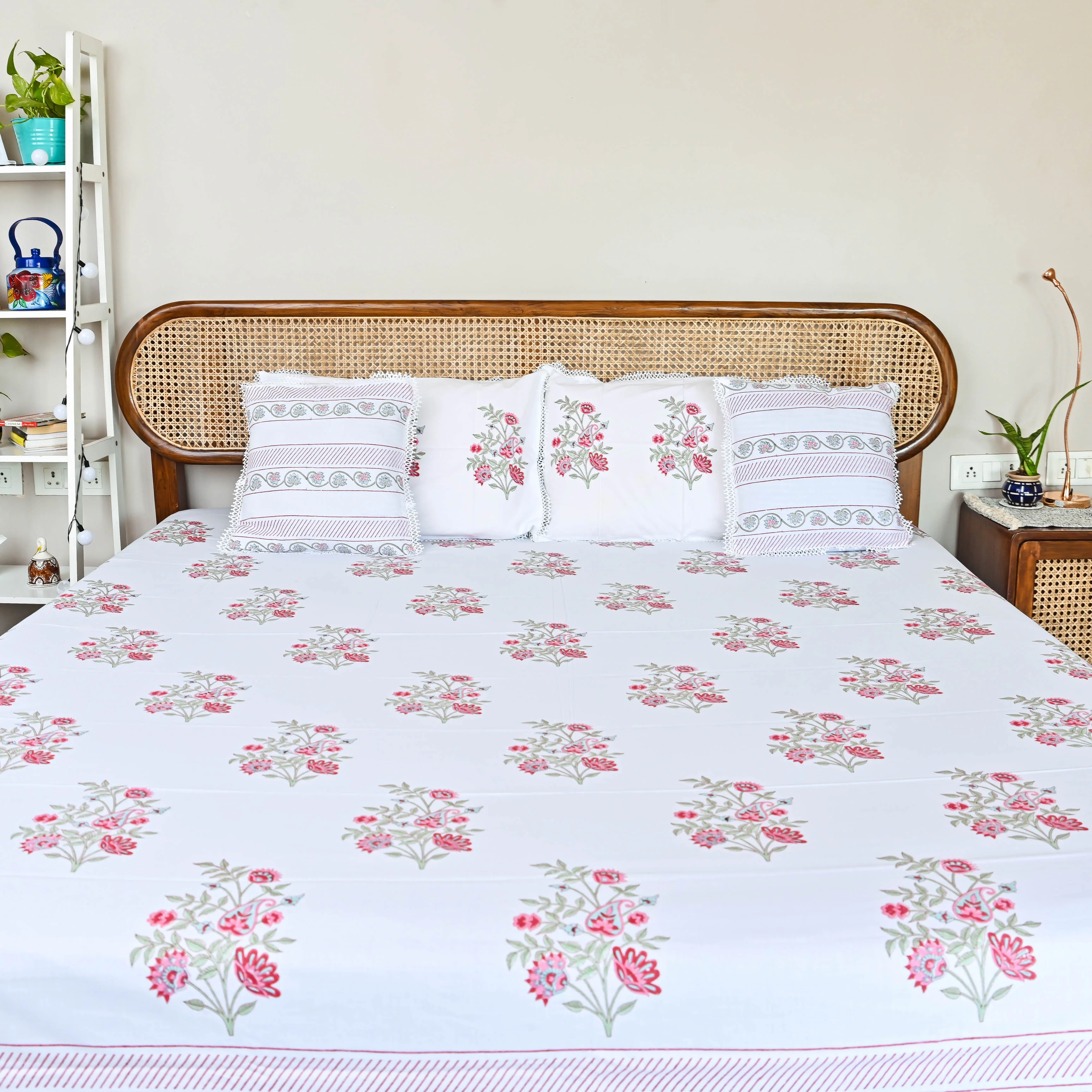 Bunaai SpringStone Handblock Printed Bedsheet - Woolfily