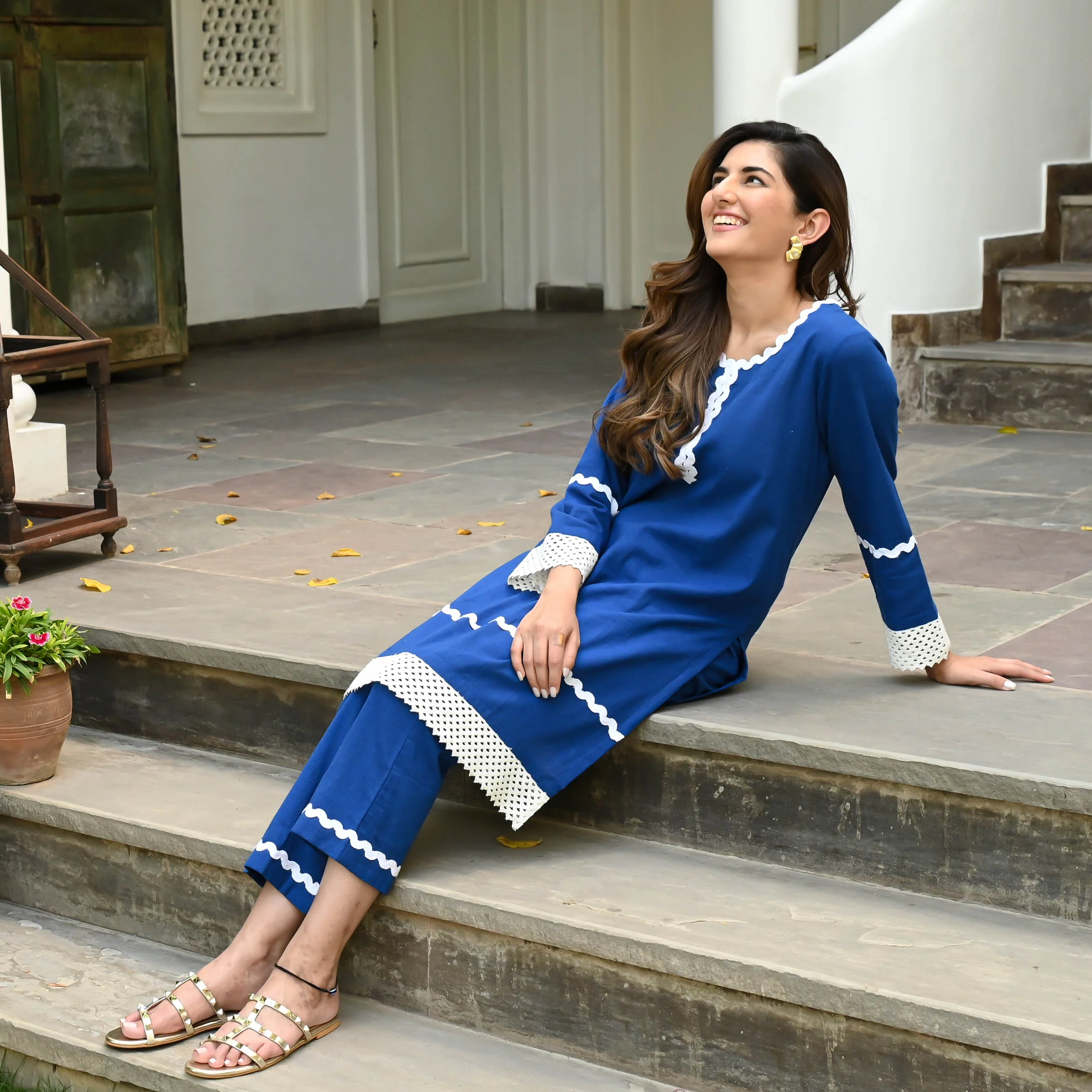 Bunaai Cotton Enchant Kurta Set - Woolfily