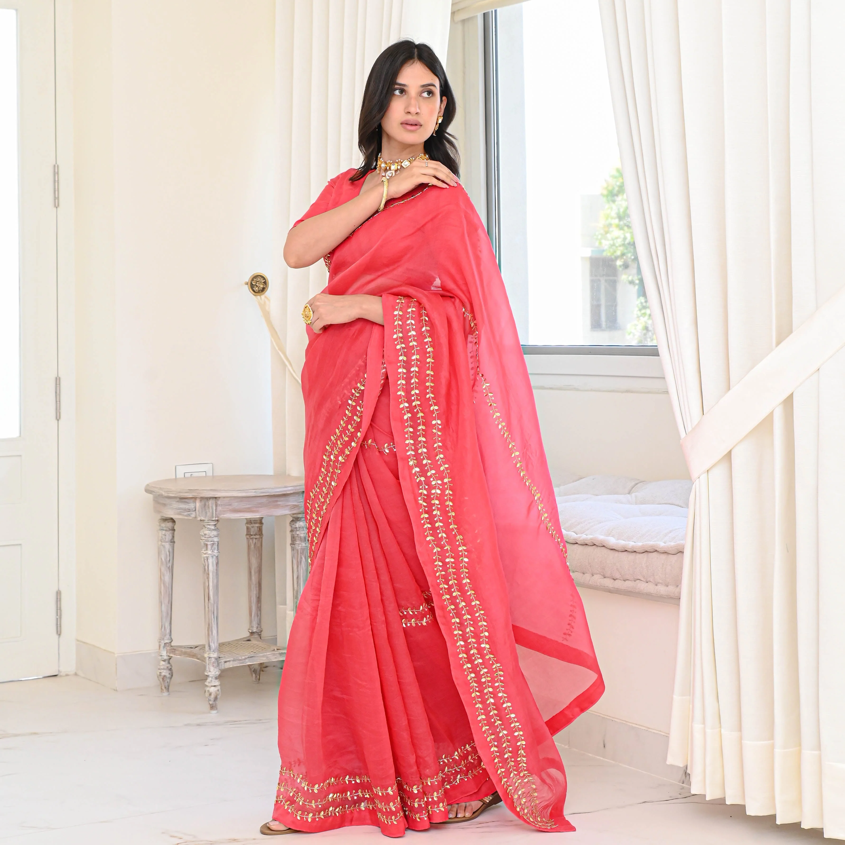 Regal Bliss Silk Organza Saree - Woolfily
